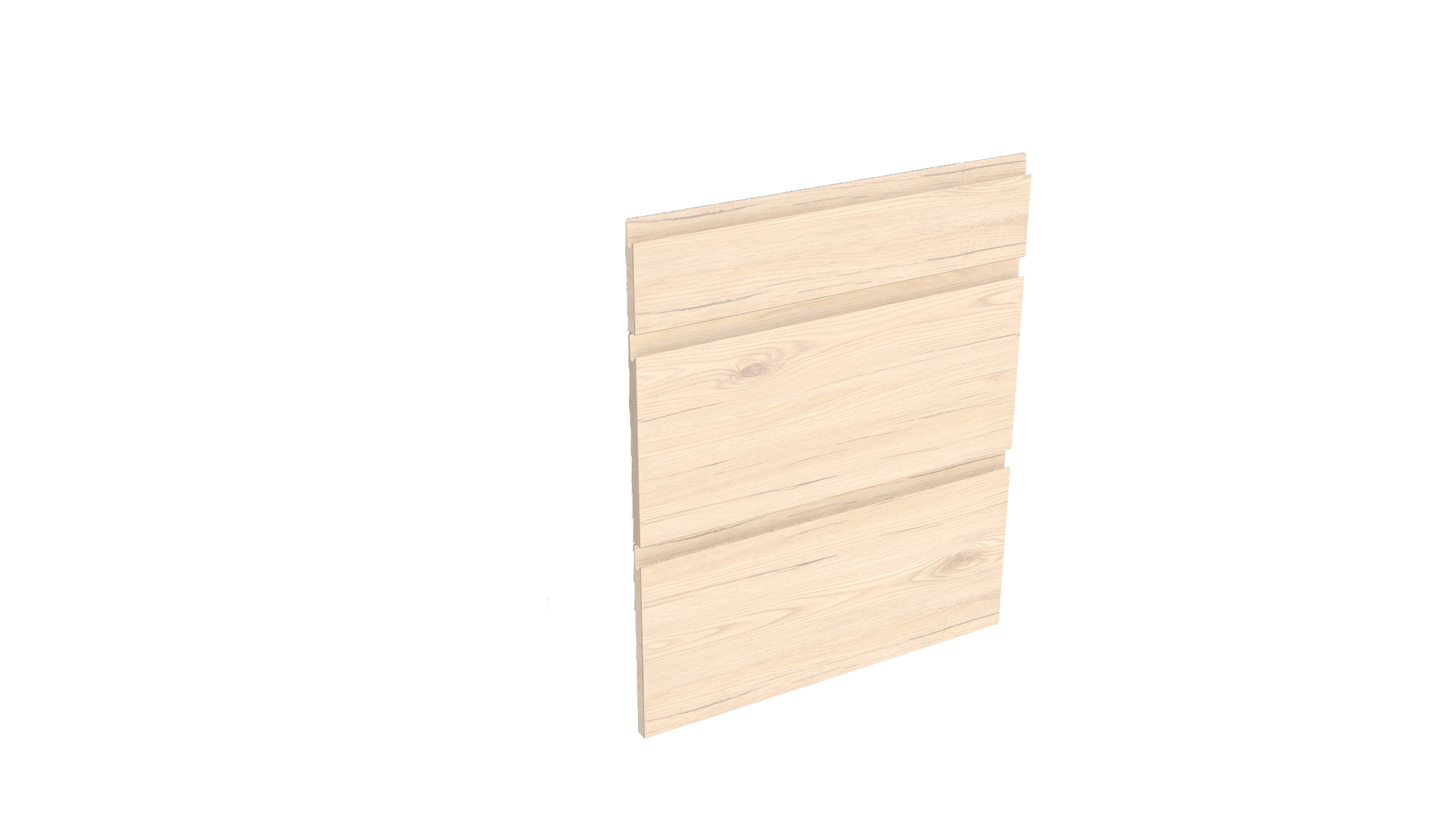 Geheel van 1 lade + 2 korflades keukenkast Modulo Emy Hout 60 * 72 cm