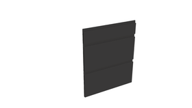 Geheel van 1 lade + 2 korflades keukenkast Modulo Eva Mat Zwart 60 * 72 cm