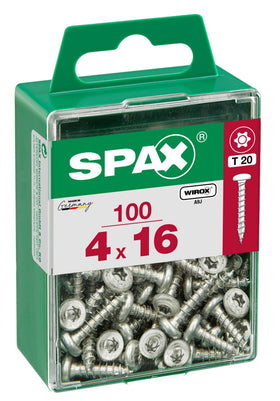 Spax universeelschroef centreerkop - rond T-STAR + 4CUT WIROX 4x16mm 100 st