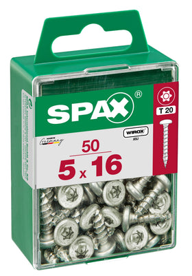 Spax universeelschroef centreerkop - rond T-STAR + 4CUT WIROX 5x16mm 50 st