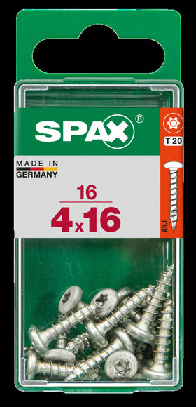 Spax universele schroef ronde kop 4x16mm 16 stuks