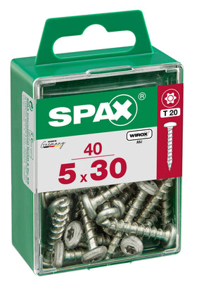 Spax universeelschroef centreerkop - rond T-STAR + 4CUT WIROX 5x30mm 40 st