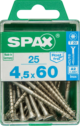 Spax universeelschroef T-Star RVS 4,5x60mm 25st