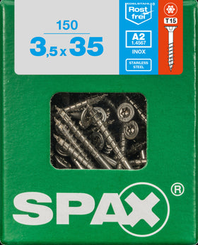 Spax universeelschroef T-Star + A2 inox 35x3,5mm 150 st