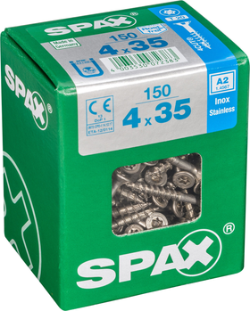 Spax universeelschroef T-Star RVS 4x35mm 150st