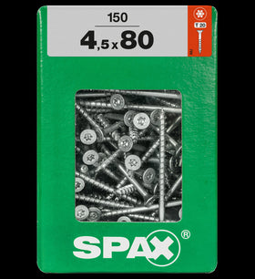 Spax universele schroef Torx 4,5x80mm 150 stk