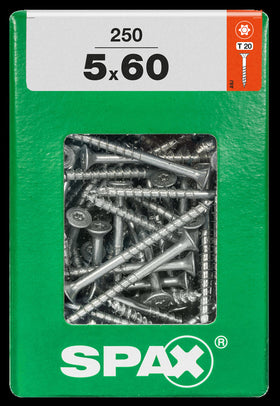 Spax universele schroef Torx 5X60mm 250 stk