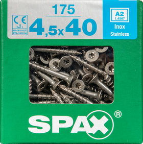 Spax universeelschroef T-Star + A2 inox 40x4,5mm 175 st