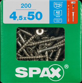 Spax universeelschroef T-Star + A2 inox 50x4,5mm 200 st