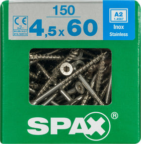Spax universeelschroef T-Star + A2 inox 60x4,5mm 150 st