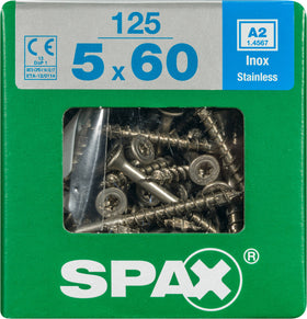 Spax universeelschroef T-Star + A2 inox 60x5mm 125 st