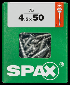 Spax universeel schroef 'T-star' Wirox 4.5x50mm 75 stuks