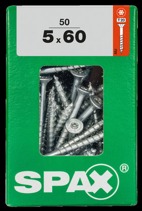 Spax universeel schroef 'T-star' Wirox 5x60mm 50 stuks