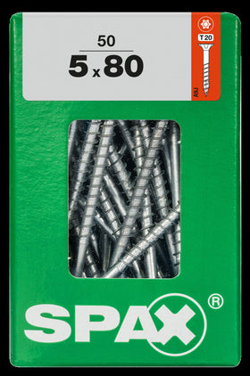 Spax universele schroef Torx 5x80mm 50 stk