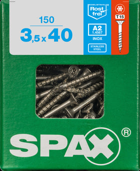 Spax universeelschroef T-Star + A2 inox 40x3,5mm 150 st