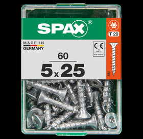 Spax universeel schroef 'T-star' Wirox 5x25mm 60 stuks