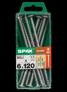 Spax schroef 'HI.Force' Wirox 6x120mm 8 stuks