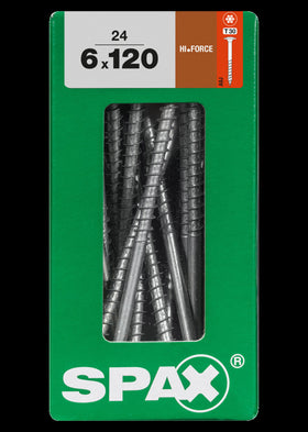 Spax schroef 'HI.Force' Wirox 6x120mm 24 stuks