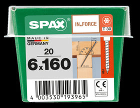 Spax schroef IN.Force Wirox 6x160mm 20 stuks