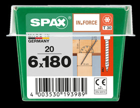 Spax schroef IN.Force Wirox 6x180mm 20 stuks