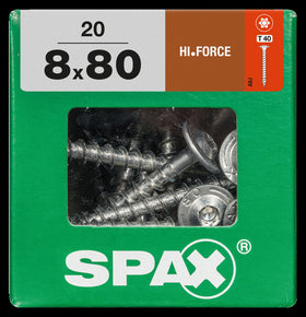 Spax schroef 'HI.Force' Wirox 8x80mm 20 stuks