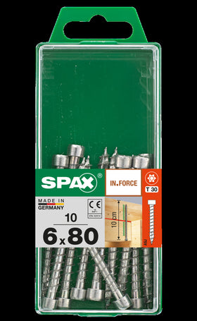 Spax schroef IN.Force Wirox 6x80mm 10 stuks
