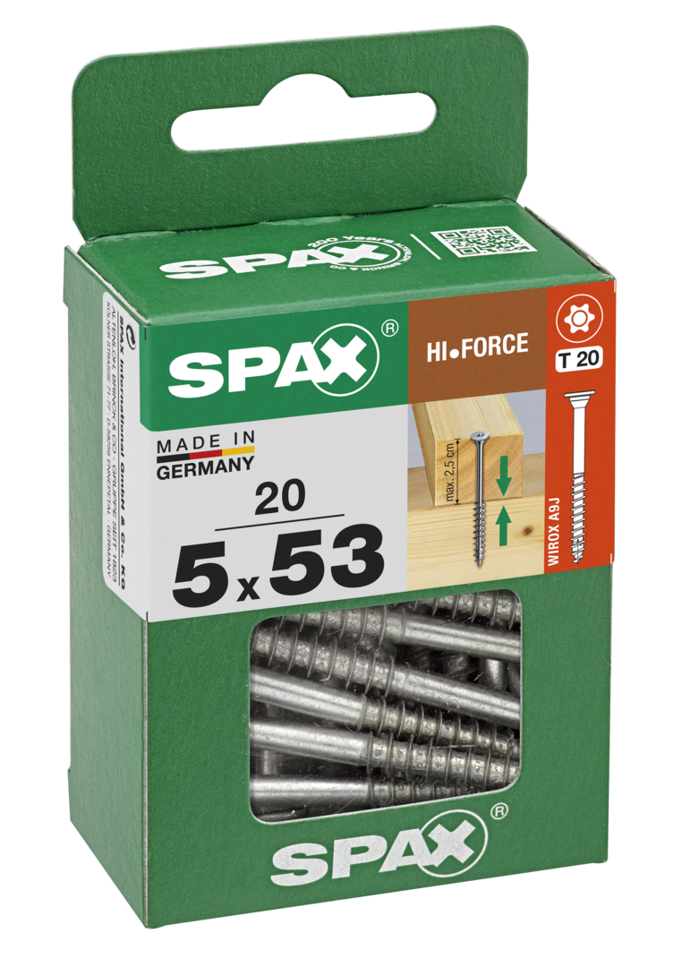 HI.FORCE, 5 x 53 mm, 20 stuks, Deeldraad, Discuskop, T-STAR plus, 4CUT, WIROX - 4251010500532