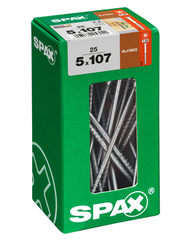 SPAX universeelschroef HI.FORCE T-STAR plus 4CUT WIROX deeldraad discuskop 5x107mm 25 st