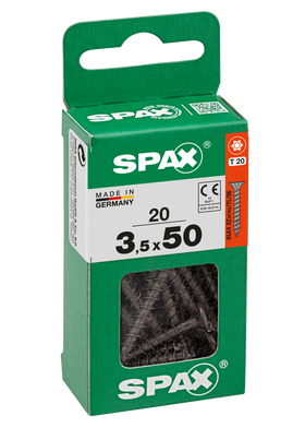 Spax Universele schroef 3,5x50 mm 20st zwart verzinkt
