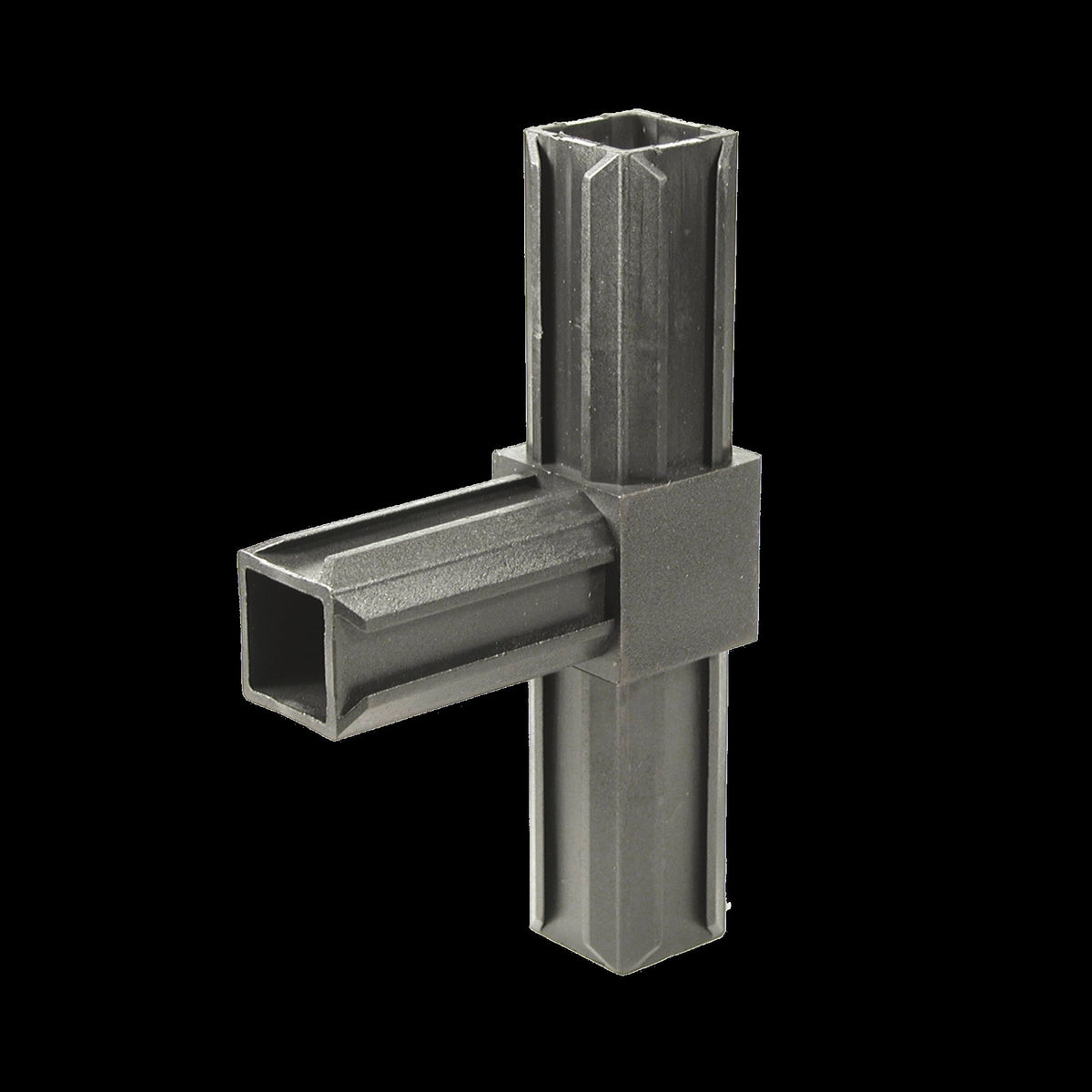XD-buisverbinder T-stuk Materiaal: Polyamide, kleur: zwart 20 x 20 x 1,5 mm