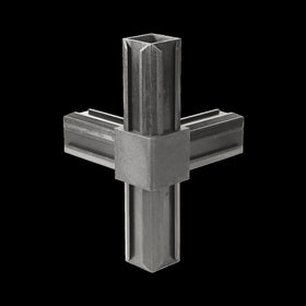 XD-T-stuk met een haakse afloop Materiaal: Polyamide, kleur: zwart 20 x 20 x 1,5 mm
