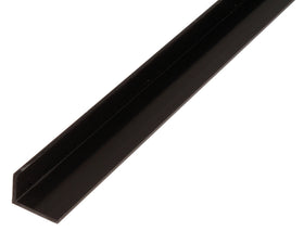 Hoekprofiel kunststof zwart 25x2x20mm 2,6m