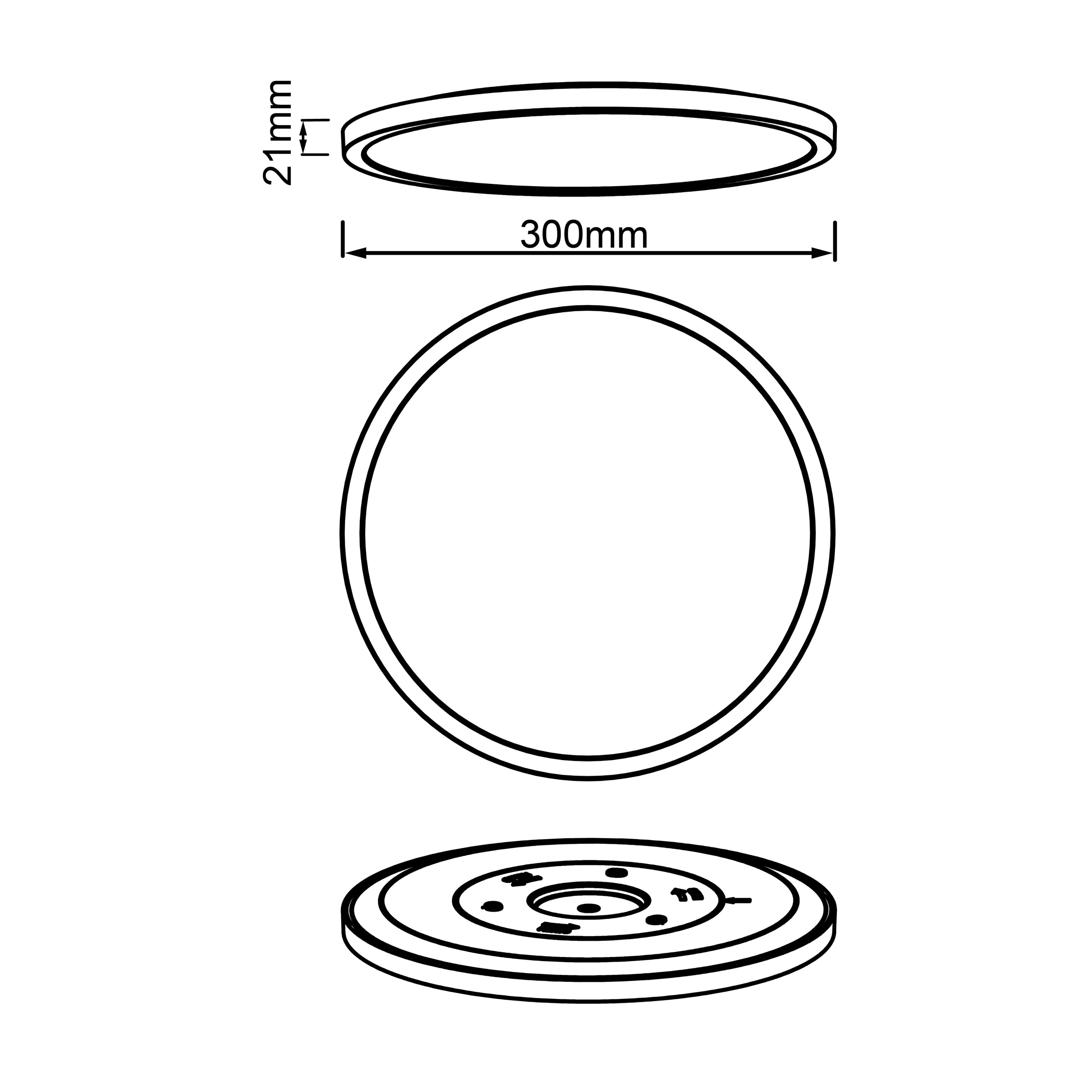 Brilliant plafondlamp Tuco zwart ⌀30cm 21W