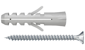 Fischer nylon spreidplug S 5 S + schroef 25st.