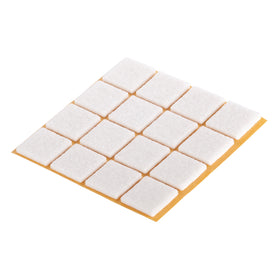 Fix-O-Moll meubelviltglijders zelfklevend wit 22x22mm 16 st