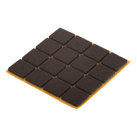 Fix-O-Moll meubelviltglijders zelfklevend bruin 22x22mm 16 st