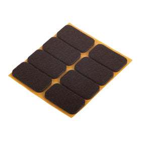 Fix-O-Moll meubelviltglijders zelfklevend bruin 22x36mm 8 st