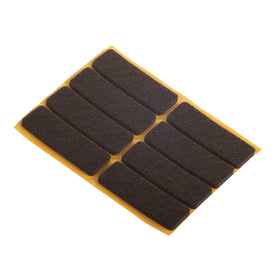 Fix-O-Moll meubelviltglijders zelfklevend bruin 16x44mm 8 st