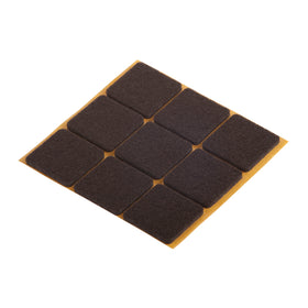 Fix-O-Moll meubelviltglijders zelfklevend bruin 25x25mm 9 st