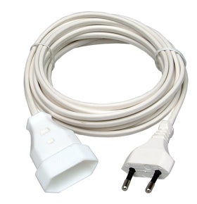 Kopp verlengsnoer met eurostekker wit 5 meter