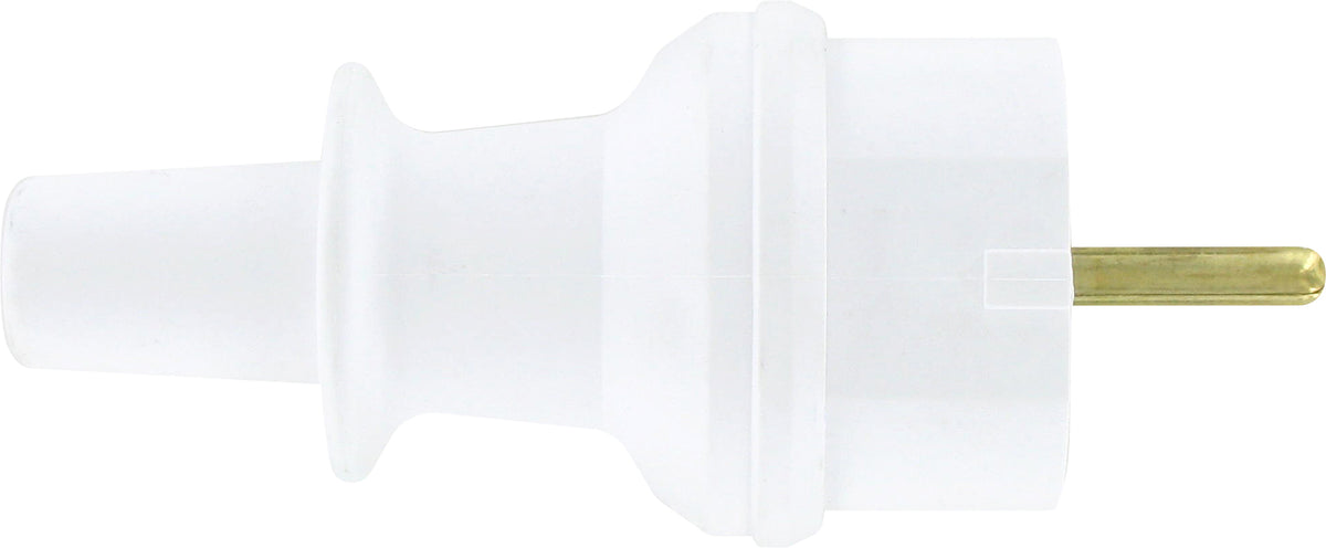 Kopp stekker geaard PVC IP44 wit