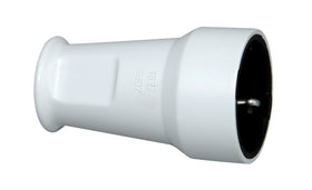 Kopp contrastekker randaarde PVC wit