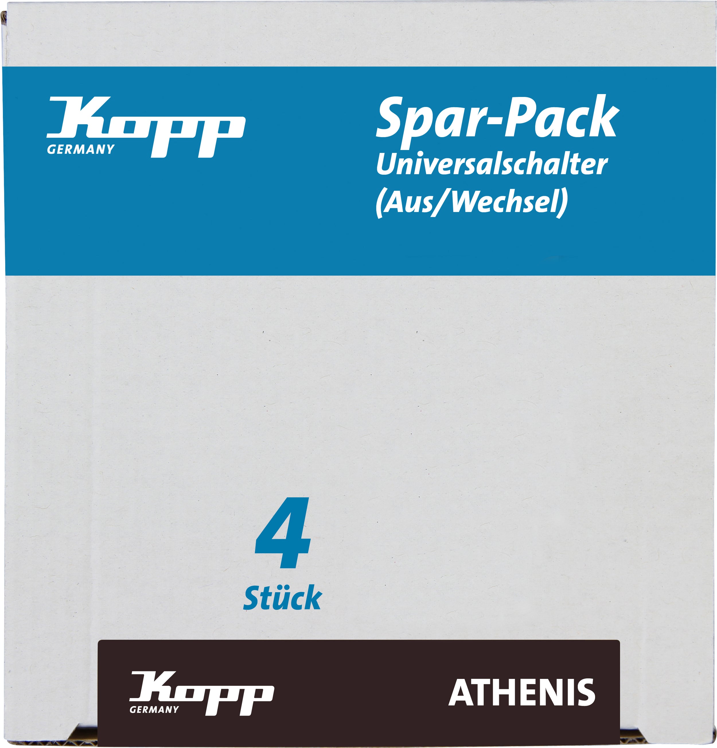 Kopp wisselschakelaar Athenis antraciet 4 st