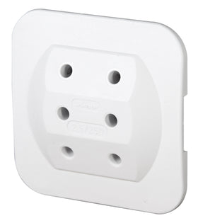 Kopp stekker adapter euro 3-voudig wit (2-pack)