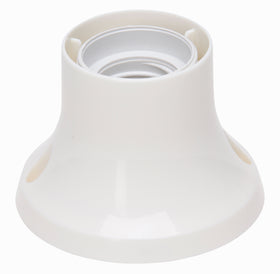 Kopp plafondfitting E27 recht wit