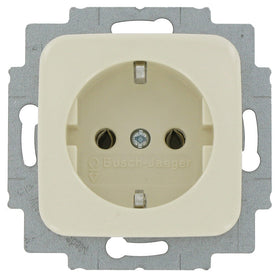 Busch Jaeger inbouwstopcontact SI Reflex met aarde (randaarde) 1-polig crème IP20
