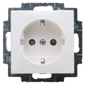 Busch Jaeger inbouwstopcontact Balance met aarde (randaarde) 1-polig wit IP20