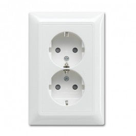 Busch Jaeger inbouwstopcontact Balance met aarde (randaarde) 2-polig wit IP20