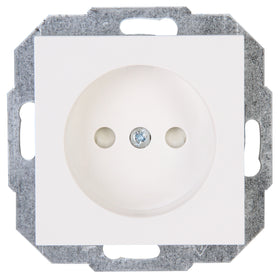 Kopp inbouwstopcontact Athenis ongeaard 1-polig wit IP20
