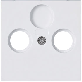 Kopp afdekplaat Athenis coax mat-wit